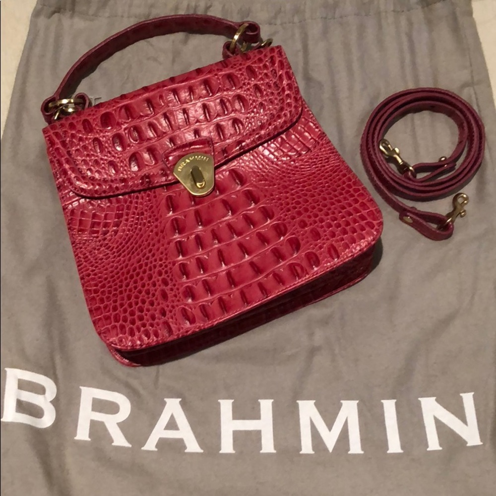 Brahmin pink leather purse